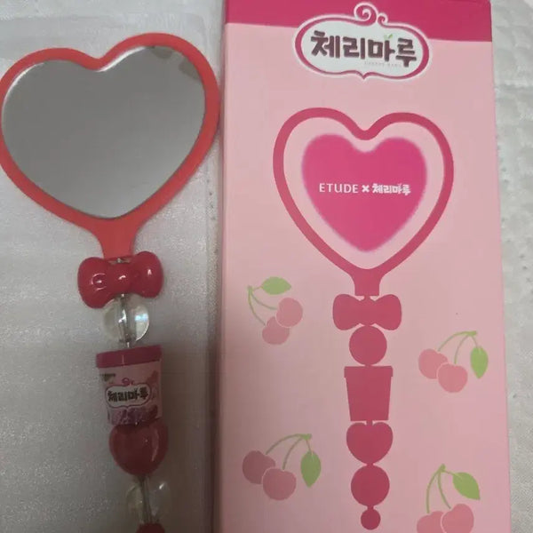 [BUNJANG] Etude x CherryMaru Collaboration Heart Hand Mirror / 에뛰드 x 체리마루 콜라보 하트 손거울