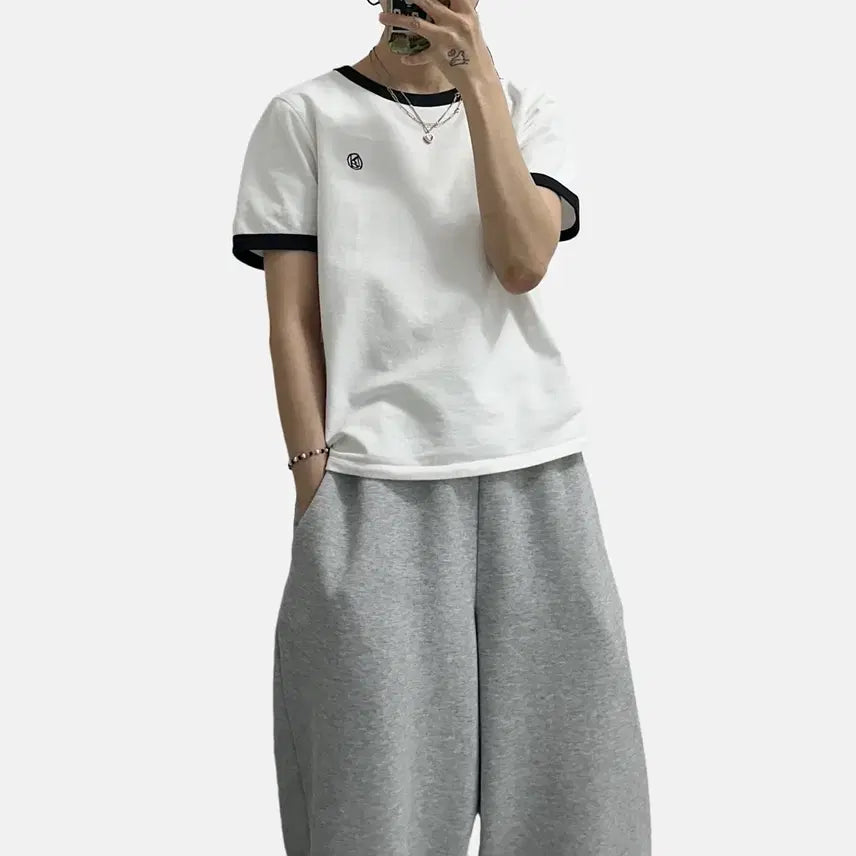 [BUNJANG] Atelier Nine Ringer T-Shirt / 아틀리에 나인 링거 티셔츠 여자 반팔