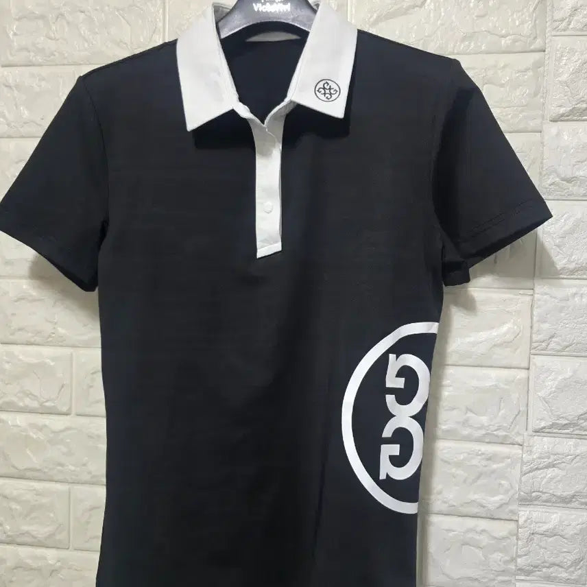 [BUNJANG] G/FORE Golf Shirt Black White Size S / 지포어 골프셔츠 S
