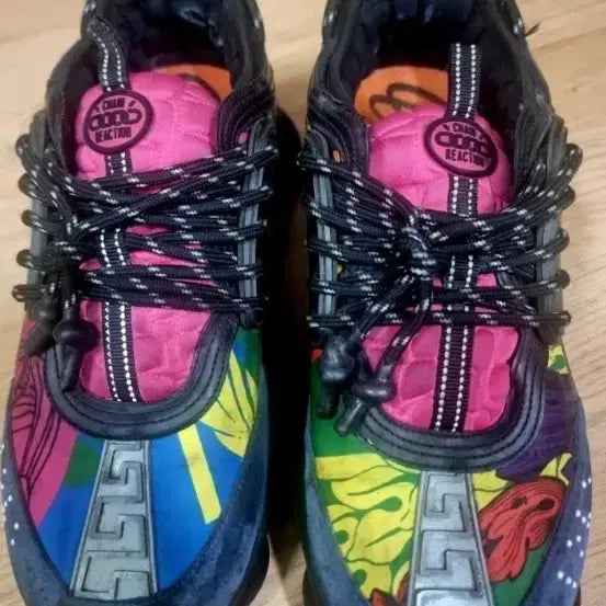 [BUNJANG] Versace Chain Reaction Multicolor Sneakers / (정품)베르사체 체인 리액션 멀티컬러 스니커즈
