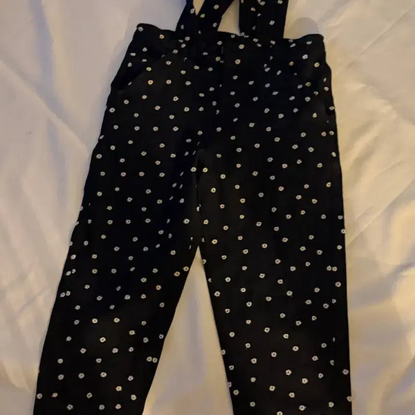 [BUNJANG] Comme des Garçons Girl White Polka Dot Strap Pants / 꼼데가르송 걸 멜빵바지