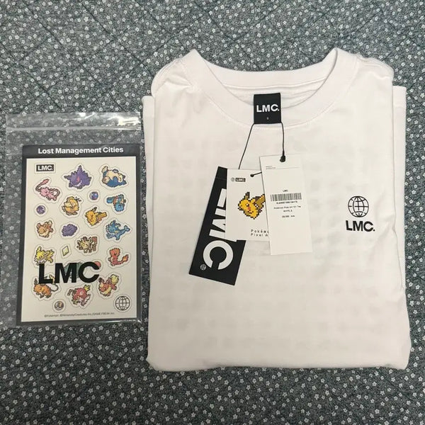 [BUNJANG] LMC Pokemon Pixel Short Sleeve T-Shirt / (새상품+스티커)LMC 포켓몬 픽셀 반팔 티셔츠