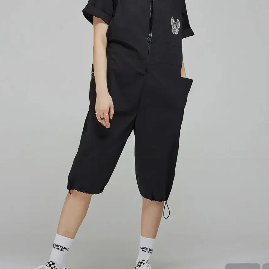 [BUNJANG] LifeWork Women's Mesh Pocket Short Sleeve Jumpsuit / 라이프워크 여성 메쉬포켓 반팔 점프수트