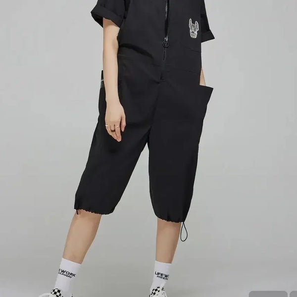 [BUNJANG] LifeWork Women's Mesh Pocket Short Sleeve Jumpsuit / 라이프워크 여성 메쉬포켓 반팔 점프수트