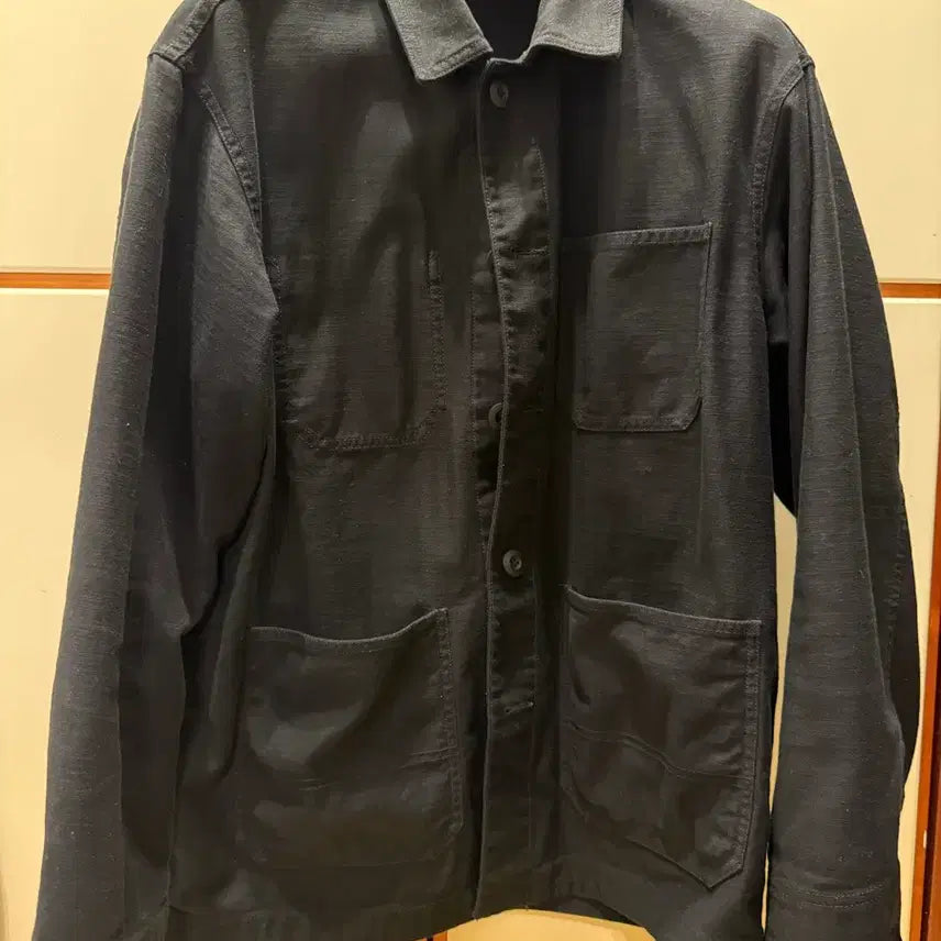 [BUNJANG] Musinsa Standard Black Satin Chore Jacket (Size L) / 무신사 스탠다드 백 사틴 초어 재킷 블랙 L사이즈