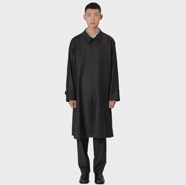 [BUNJANG] Brown Yak Wool Balmacaan Coat / 브라운야드 울 발마칸 코트