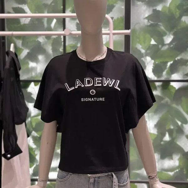 [BUNJANG] DUEL Bidding Raglan T-Shirt Black 55 / 듀엘 비딩 래글런 티셔츠 블랙55