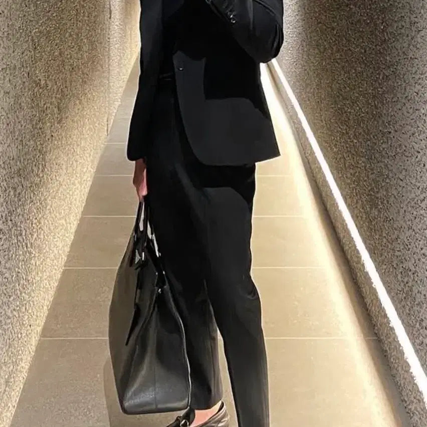 [BUNJANG] Custom Tailored Black Suit - Tom Ford Style / 남자 가을용 맞춤수트 블랙 톰포드스타일