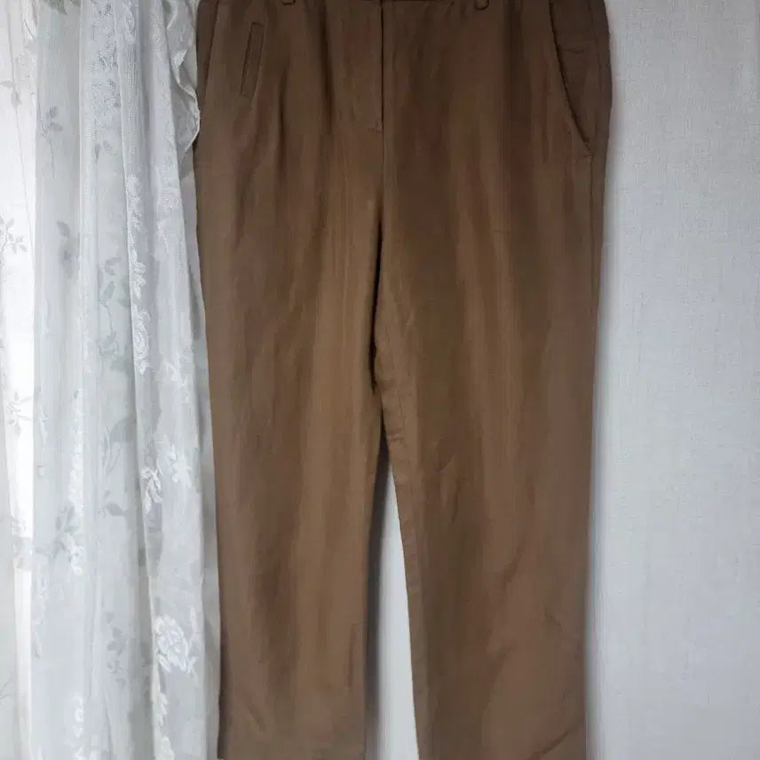 [BUNJANG] Studio Tomboy Brown Linen Slacks / 스튜디오 톰보이 브라운 린넨바지