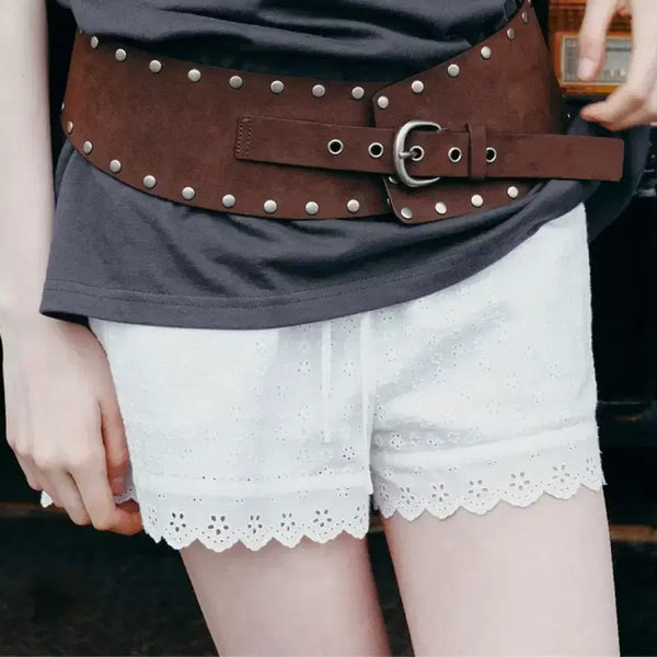 [BUNJANG] Rave Eyelet Lace Banding Shorts / 새상품) 레이브 아일렛 자수 밴딩 쇼츠