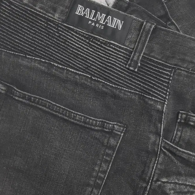 [BUNJANG] Balmain Biker Jeans (Stretch) Size 38 / BALMAIN 발망(사방스판) 바이커진 38인치(No.385)드라이완료!