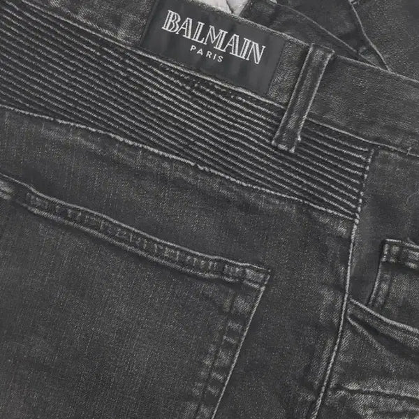 [BUNJANG] Balmain Biker Jeans (Stretch) Size 38 / BALMAIN 발망(사방스판) 바이커진 38인치(No.385)드라이완료!