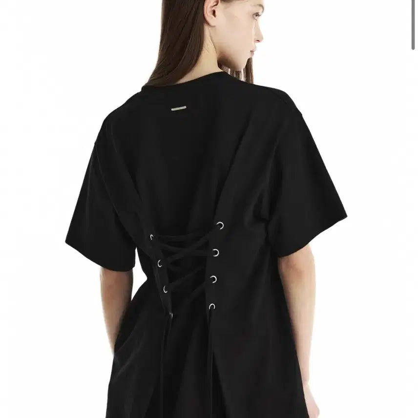 [BUNJANG] trimmingbird Back Lace-Up Corset T-Shirt / 트리밍버드 티셔츠 반팔티 Back Lace-Up Corset