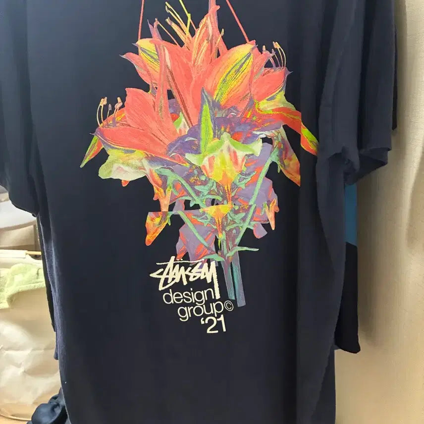 [BUNJANG] Stussy Navy Short Sleeve T-Shirt (M) / 스투시 반팔 m
