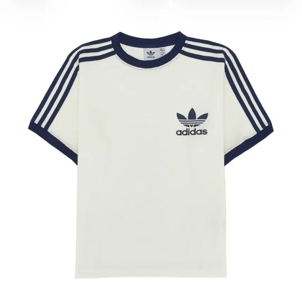 [BUNJANG] Adidas Terry 3S T-Shirt White/Navy / 아디다스 테리 3S 티셔츠 화이트 네이비 흰색 반팔티