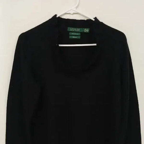 [BUNJANG] Ralph Lauren Cashmere Knit Sweater Black / 랄프로렌 캐시미어 니트 블랙