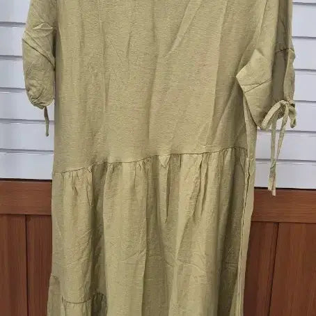 [BUNJANG] Khaki Ruffle Dress (New) / 카키색 프릴 원피스(새상품)