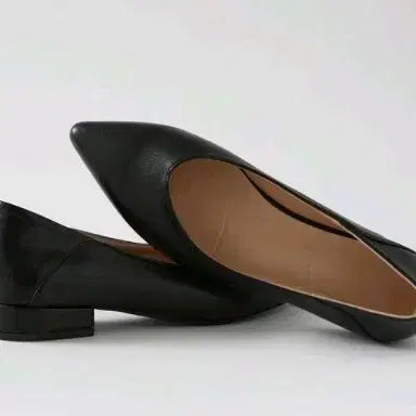 [BUNJANG] Chakan Gudu Stiletto Flats Black Leather Shoes (New) / (새상품)착한구두 미시착 240 스틸레토 구두 블랙 판매합니다!