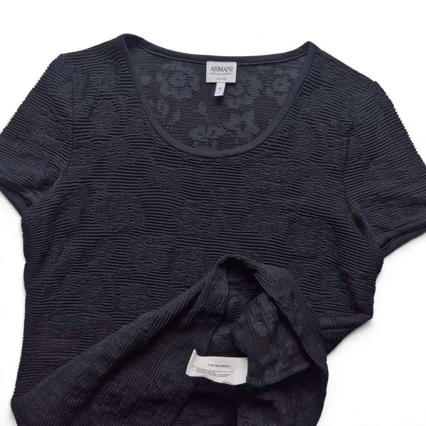 [BUNJANG] Armani Collezioni Crinkle T-Shirt (Size XS) / [3일간 20%할인] [XS] 아르마니 꼴레지오니 크링클 티셔츠