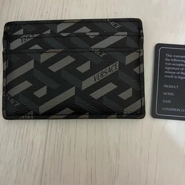 [BUNJANG] Versace La Greca Pattern Card Holder / 베르사체 카드지갑 라그레카 패턴