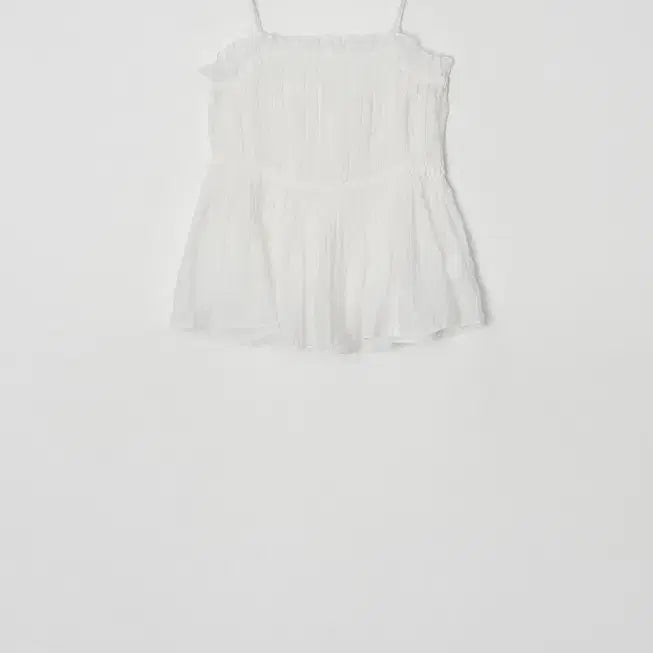 [BUNJANG] Atelier Edition Shirring String Sleeveless Blouse (White) / 아틀리에 에디션 셔링 스트링 블라우스 (화이트)