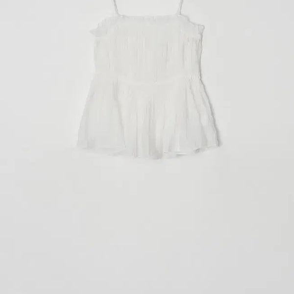 [BUNJANG] Atelier Edition Shirring String Sleeveless Blouse (White) / 아틀리에 에디션 셔링 스트링 블라우스 (화이트)