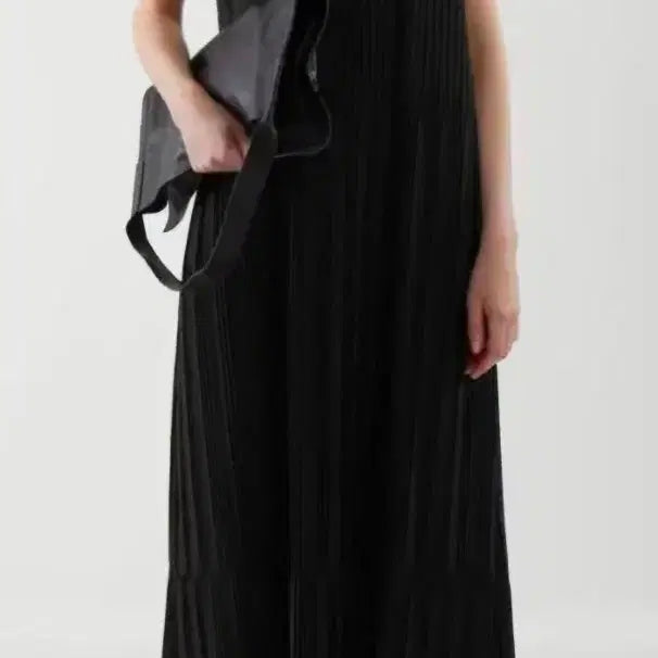 [BUNJANG] COS Pleated Long Dress Black / COS 플리츠 롱 원피스 블랙