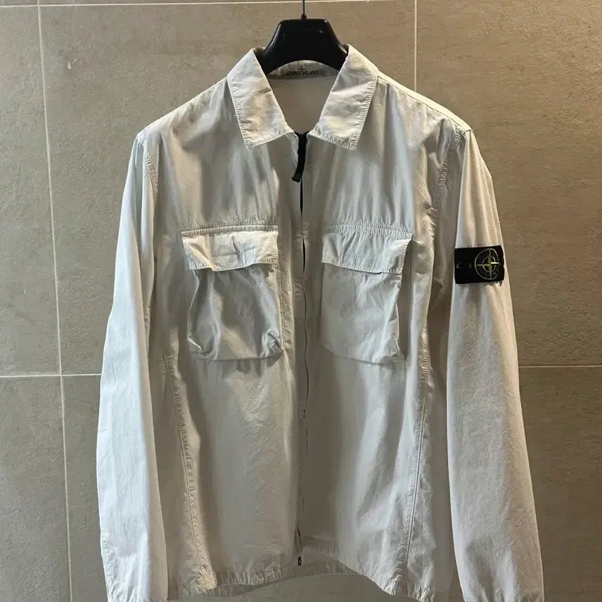 [BUNJANG] Stone Island Overshirt White XL / 스톤아일랜드 오버셔츠 화이트 Xl