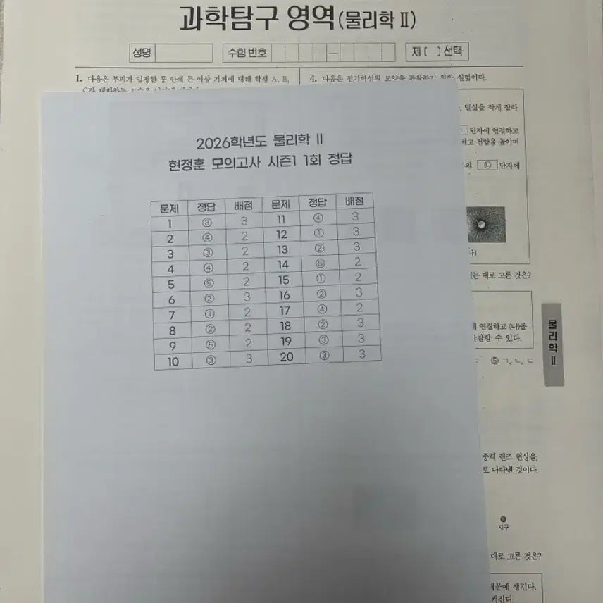 [BUNJANG] 2026 Hyeon Jeonghoon Physics II Mock Exams (19 Exams) / 2026 시대인재 재종 물리학2 현정훈 모의고사 19회분