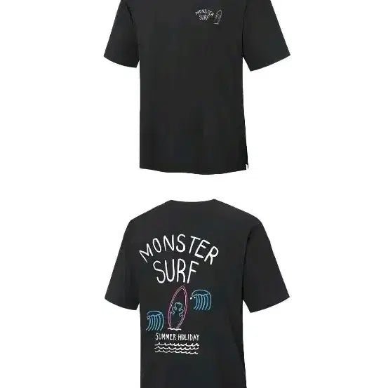 [BUNJANG] Black Monster Fit Monster Surfing Short Sleeve Rash Guard / 블랙몬스터핏 몬스터서핑 래쉬가드 숏슬리브