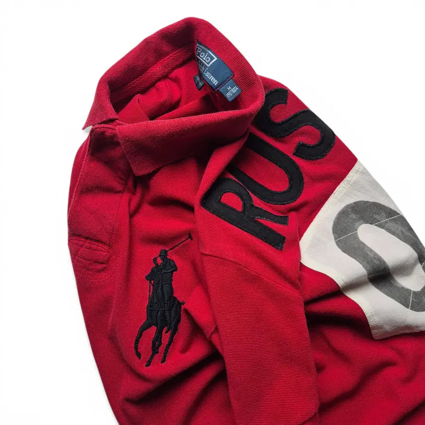 [BUNJANG] Polo Ralph Lauren Big Pony Russia Embroidered PK T-Shirt - Men's M / [3일간 20%할인] [M] 폴로 랄프로렌 빅포니 러시아 PK 카라티