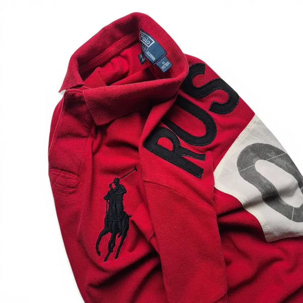 [BUNJANG] Polo Ralph Lauren Big Pony Russia Embroidered PK T-Shirt - Men's M / [3일간 20%할인] [M] 폴로 랄프로렌 빅포니 러시아 PK 카라티