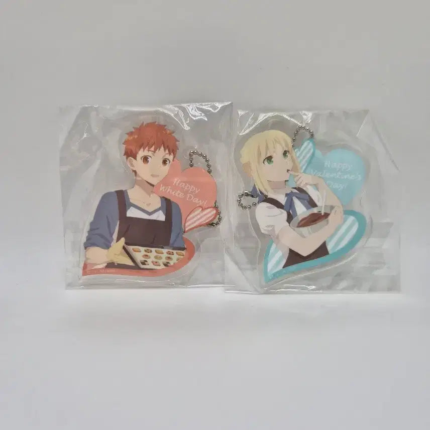 [BUNJANG] Fate/stay night Emiya Household's Today's Meal Acrylic Charm Shiro & Saber / 페이트 에미야 가의 오늘의 밥상 아크릴챰 시로&세이버