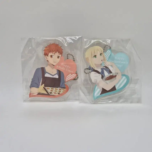 [BUNJANG] Fate/stay night Emiya Household's Today's Meal Acrylic Charm Shiro & Saber / 페이트 에미야 가의 오늘의 밥상 아크릴챰 시로&세이버