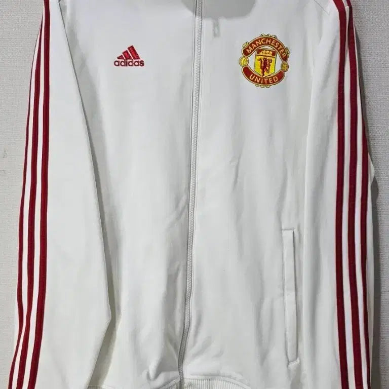 [BUNJANG] Adidas Manchester United Jersey Zip-Up White L / 아디다스 대장 맨유 유니폼 화이트 져지집업 100/L