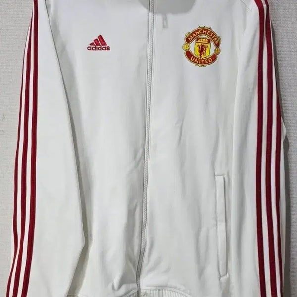 [BUNJANG] Adidas Manchester United Jersey Zip-Up White L / 아디다스 대장 맨유 유니폼 화이트 져지집업 100/L