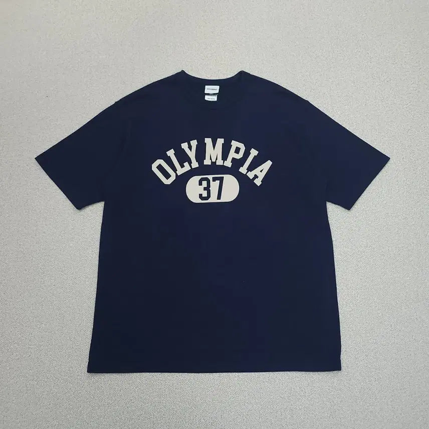 [BUNJANG] (S)OUTSTANDING Olympia 37 Overfit Short Sleeve T-Shirt Navy / (S)OUTSTANDING 남자 오버핏 반팔 티셔츠 여름 W4264