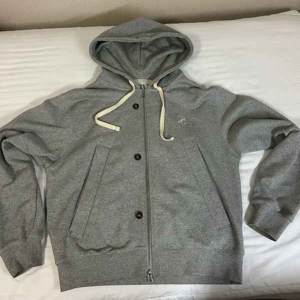 [BUNJANG] SATUR Theo Cotton All Day Hoodie Zip-up XL / 세터(SATUR) 그레이 후드집업 XL