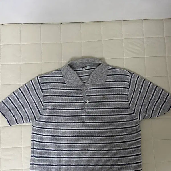 [BUNJANG] Noice Knit Polo Shirt - Grey (S) / 노이스 니트 폴로 셔츠 s - 그레이