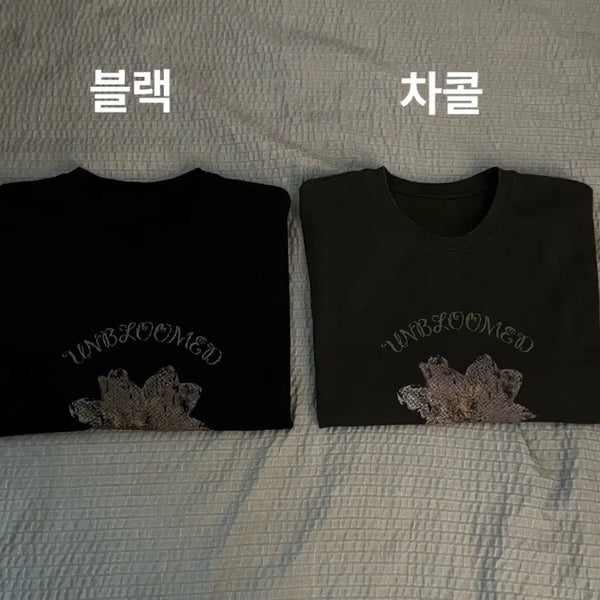 [BUNJANG] 2 Pack Begine 202 Dry Flower Crop Roll-up Short Sleeve T-Shirts / [3] [2PACK] 비긴202 드라이 플라워 크롭 롤업 반팔 티셔츠