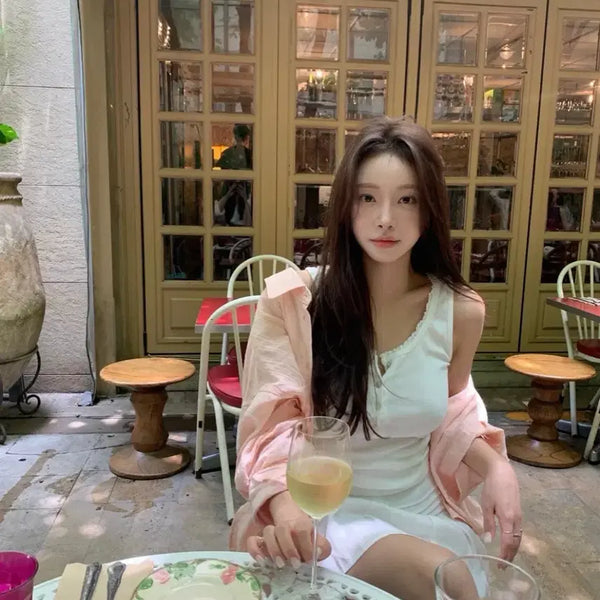 [BUNJANG] Thewish Leeds Bonnie Button Sleeveless Top Ivory / 더위시 리즈(leeds) Bonnie button sleeveless
