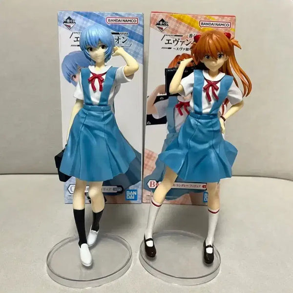 [BUNJANG] Evangelion Ayanaami Rei & Asuka School Uniform Figure Bundle (Unsealed) / (개봉품)에반게리온 제일복권 아야나미 레이 아스카 교복 피규어 일괄