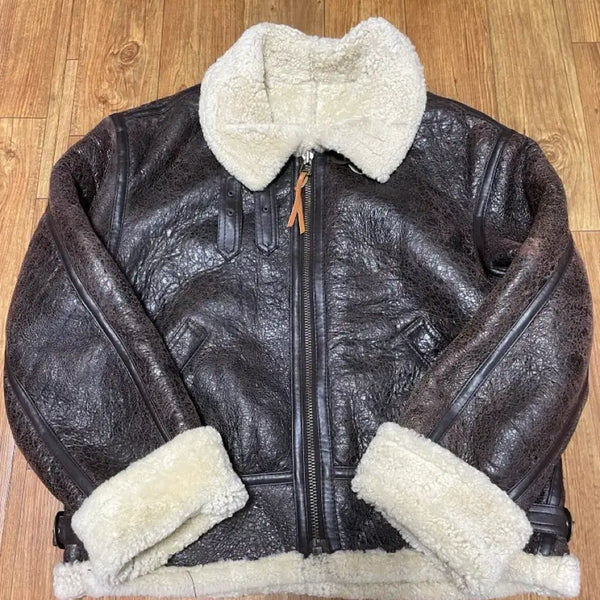 [BUNJANG] Sheepskin B-3 Shearling Jacket / 양털 양가죽 무스탕.B-3 무스탕.항공가죽자켓.빅사이즈