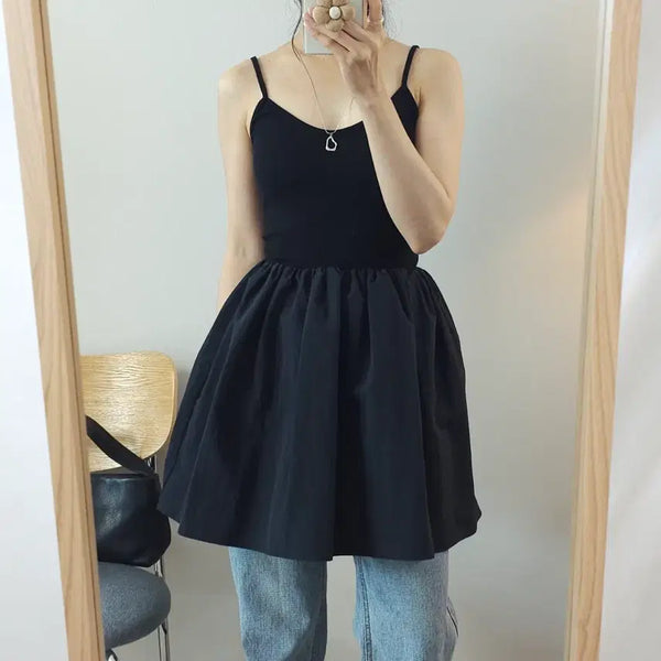 [BUNJANG] Women's Black Sleeveless Bustier Mini Dress / (F)여성 나시 뷔스티에 미니 원피스 블랙 W4320