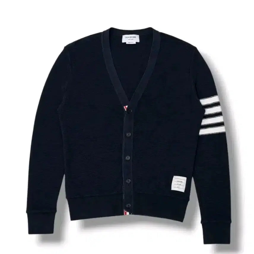 [BUNJANG] Thom Browne RWB Stripe Buttoned Cardigan Navy / 톰브라운 라셀스티지 네이비 가디건 3size (네고가능)
