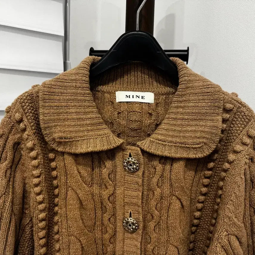 [BUNJANG] Mine Cable Knit Jacket Cardigan / 한섬 MINE 케이블 니트 자켓 가디건