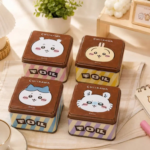 [BUNJANG] Chiikawa Tirol Choco Collaboration Tin Case Storage / 치이카와 티롤 초코 초콜릿 틴케이스 수납함 소품함