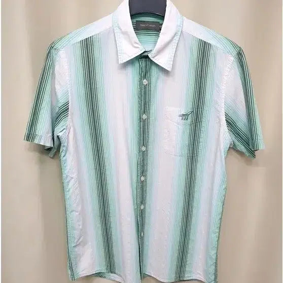 [BUNJANG] Henry Cotton Men's Seersucker Short-Sleeve Shirt / 헨리코튼  남성 시어서커 반팔 셔츠 100