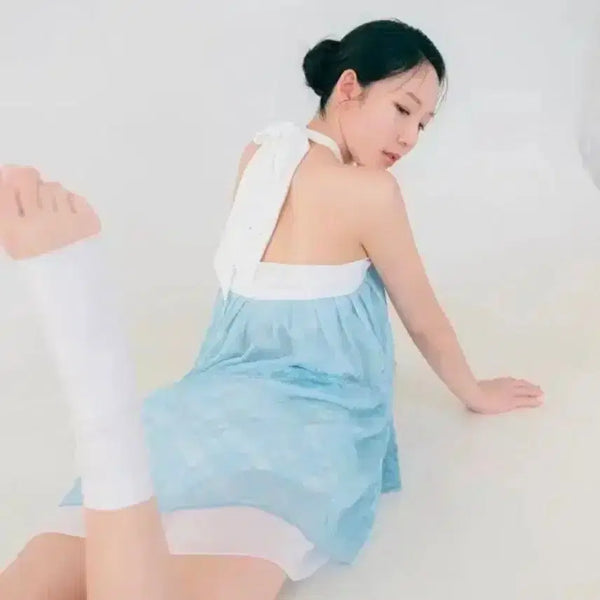 [BUNJANG] Sanarae One-Piece & Black Chiffon Ballet Skirt Bundle / 폴웨어 폴스커트 무엘 사나래 원피스+블랙 발레 무용 댄스 스커트 총 2벌