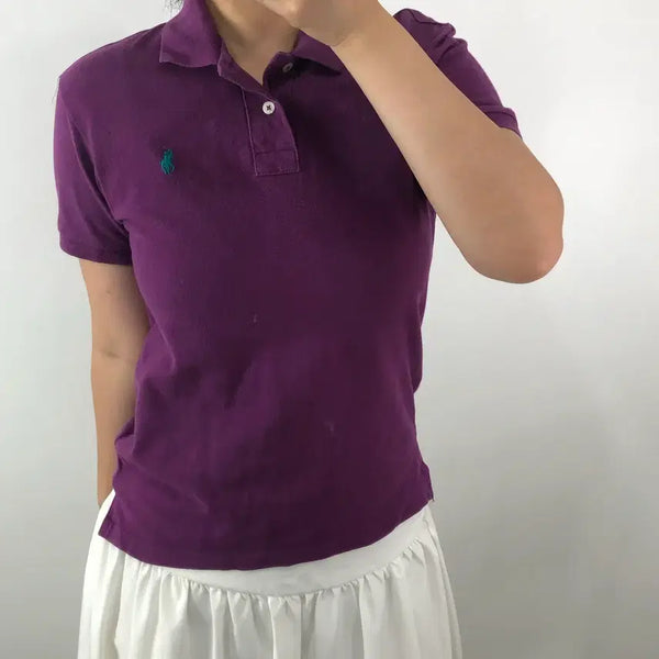 [BUNJANG] Polo Ralph Lauren Purple Label Short Sleeve Polo Shirt / [S] 폴로 퍼플 반팔 카라티
